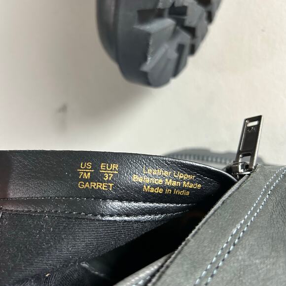 Sam Edelman Garret Platform Combat Boot Size 7 Moonlight Grey Leather - Picture 8 of 11